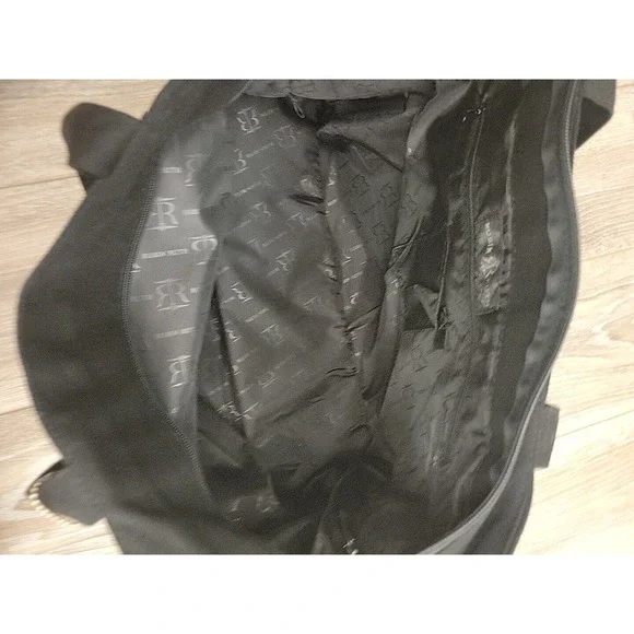 Robin Ruth Sevilla Tote Bag Zipper Closure Black Red Med - Picture 7 of 14